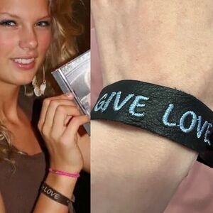 ASO Taylor Swift ALT Give Love Lucky Brand Leather Wrap Bracelet Y2K VTG Rare